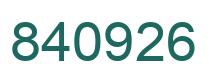 Número 840926 imagen verde