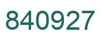 Número 840927 imagen verde