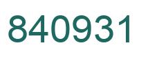 Número 840931 imagen verde