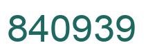 Number 840939 green image