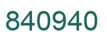 Number 840940 green image