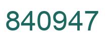 Número 840947 imagen verde