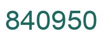 Número 840950 imagen verde