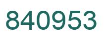 Número 840953 imagen verde