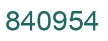 Number 840954 green image