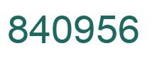 Number 840956 green image