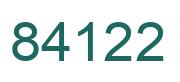 Number 84122 green image