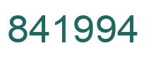 Number 841994 green image
