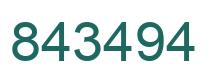 Number 843494 green image