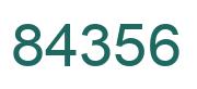 Número 84356 imagen verde