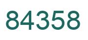 Número 84358 imagen verde