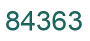 Number 84363 green image