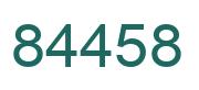 Number 84458 green image
