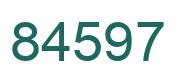 Número 84597 imagen verde