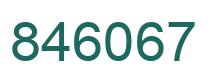 Number 846067 green image