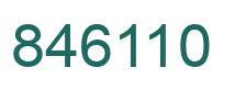 Number 846110 green image
