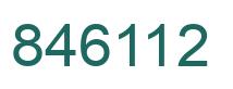 Number 846112 green image