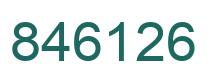 Number 846126 green image