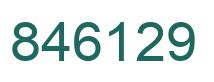 Number 846129 green image