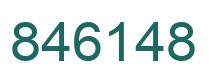 Number 846148 green image