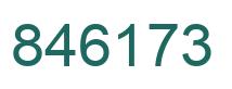 Number 846173 green image