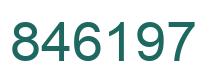 Número 846197 imagen verde