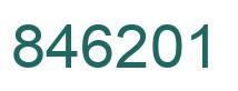 Number 846201 green image