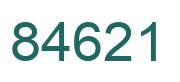 Number 84621 green image