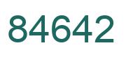 Zahl 84642 grün bild