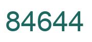 Zahl 84644 grün bild