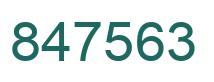 Number 847563 green image