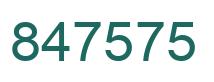 Número 847575 imagen verde