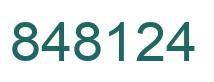 Number 848124 green image