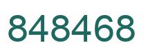 Number 848468 green image