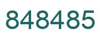 Number 848485 green image
