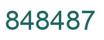 Number 848487 green image