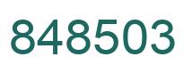Number 848503 green image