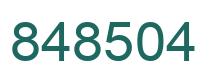 Number 848504 green image