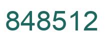 Number 848512 green image
