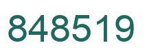 Number 848519 green image