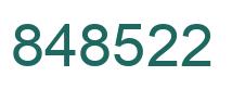 Number 848522 green image