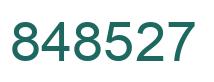 Number 848527 green image