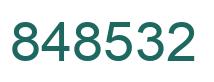 Number 848532 green image