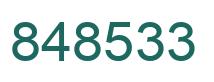 Number 848533 green image