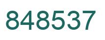 Number 848537 green image