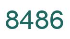 Number 8486 green image