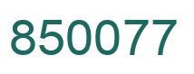 Number 850077 green image