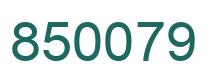 Number 850079 green image