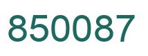 Número 850087 imagen verde