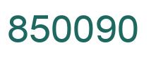 Número 850090 imagen verde